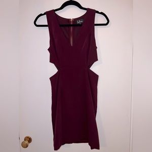 Purple cutout dress